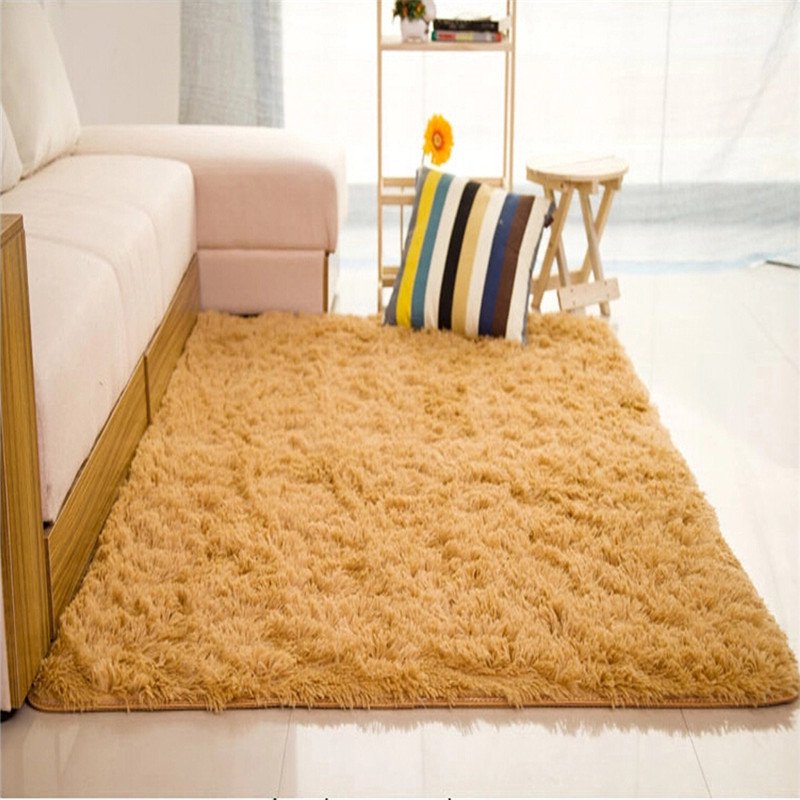 4 Sizes Modern Rectangle Soft Fluffy Floor Rug Anti Skid Shag Shaggy Area Rug Bedroom Dining Room Carpet Yoga Mat Child Play Mat