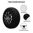 thumbnail image 3 of Kdxio Spare Tire Cover for RV Trailer, Waterproof Wheel Cover,Camper Spare Tire Cover Fit for Rv SUV Truck Travel Trailer 14 inch-Amanita Mushroom, 3 of 8