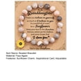 thumbnail image 7 of Huanledash Sunflower Beaded Bracelet with Inspirational Card Elastic Adjustable Girls Natural Stone Round Beads Bracelet Graduation Season Daughter Gift, 7 of 7
