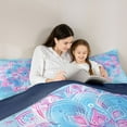 thumbnail image 5 of jejeloiu Boho Lotus Flower Twin Comforter Sets,Watercolor Floral Bedding Set For Girls Reversible 2 Pieces, 5 of 8