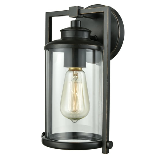 Elk Home 7-Inch Wide Outdoor Frampton Wall Sconce, Aged Bronze