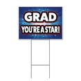 thumbnail image 1 of Grad You're A Star (18" x 24") Yard Sign, Includes Metal Step Stake, 1 of 6