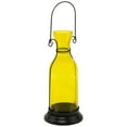thumbnail image 4 of Northlight Transparent Glass Candle Lantern with Metal Frame - 12" - Yellow and Black, 4 of 9
