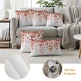thumbnail image 5 of Outdoor Pillow Covers 20x12 Set of 2, Orange Eucalyptus Waterproof Patio Throw Pillow Covers for Couch Sofa Chair, Botanical Leaves Branch Spring Summer Decorative Pillowcases for Throw Pillows, 5 of 9