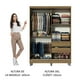 thumbnail image 4 of Ropero Closet Madesa Luke 2 Puertas 1 Espejo y Pies Marrón, 4 of 7
