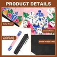 thumbnail image 6 of Mahjong Mat 31.5" x 31.5" Tropical Floral Frame Pink Hibiscus Yellow Plumeria Green Palm Leaves Non-Slip Noise Reduction American Mahjong Tiles Table Cover for Dominoes Poker Card Board Games Gift, 6 of 8