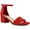 Red Micro, variant on Womens Gold Metalic Ankle Strap Cushioned Noelle Round Toe Block Heel Buckle Dress Sandals Shoes 7.5 M