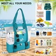 thumbnail image 3 of Catalonia Extra Large Mesh Beach Bag with Cooler Compartment - Waterproof Sandproof Pool Bag & Mesh Beach Tote Bag for Women, 3 of 8