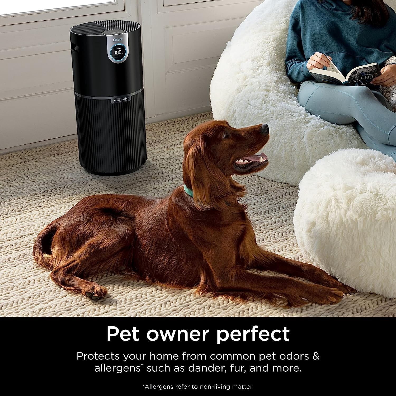 Restored Shark R-UA205 Nanoseal HEPA Air Purifier MAX with Clean Sense, Covers 1350 Sq. Ft., Captures 99.98% of Dust & Allergens, White (Refurbished)