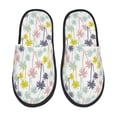 thumbnail image 2 of KLL Hawaiian Coconut Tree Slippers for Women Men House Slip on Indoor Outdoor Bedroom Furry Fleece Lined Ladies Comfy Anti-Skid Rubber Hard Sole-Medium, 2 of 8