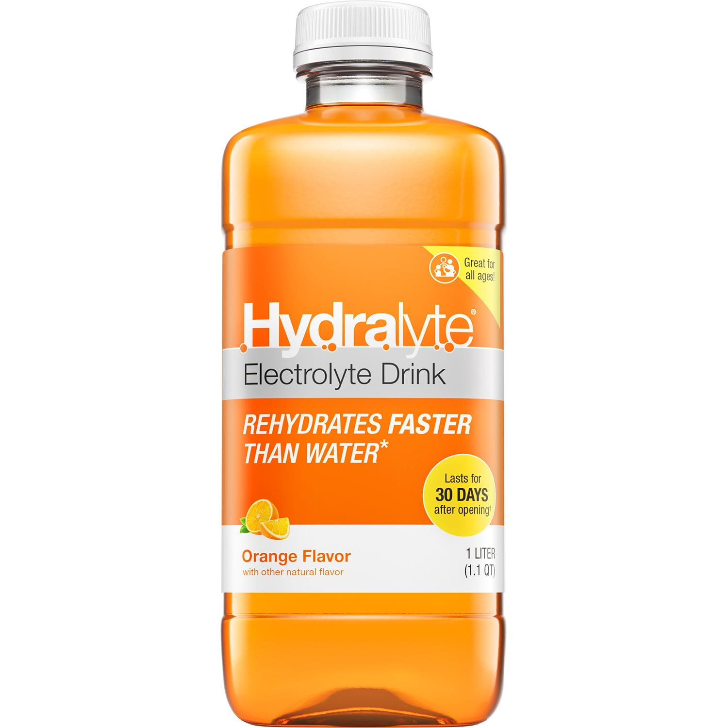 Hydralyte Oral Electrolyte Solution Orange, 33.8 Ounce Bottle Walmart