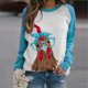 thumbnail image 1 of Pntutb Moda Mujer Impreso Camiseta Suelta Blusa De Manga Larga Cuello Redondo Casual tops Sudaderas Con Capucha Pntutb Pntutb-3359, 1 of 4