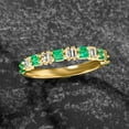 thumbnail image 3 of Pure Collection by Ross-Simons 0.20 ct. t.w. Emerald and .11 ct. t.w. Diamond Ring in 14kt Yellow Gold, Women's, Adult, 3 of 6