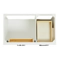 thumbnail image 6 of Ariel Hepburn 37 In. Left Offset Oval Sink Vanity With 1.5 In. Carrara White Countertop In White, 6 of 10