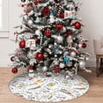 thumbnail image 5 of Lsque Fastfood 2 Print Christmas Tree Skirt, Tree Skirt with Ties or Velcro, Perfect for Holiday Decorations, Halloween, and New Year-48", 5 of 7