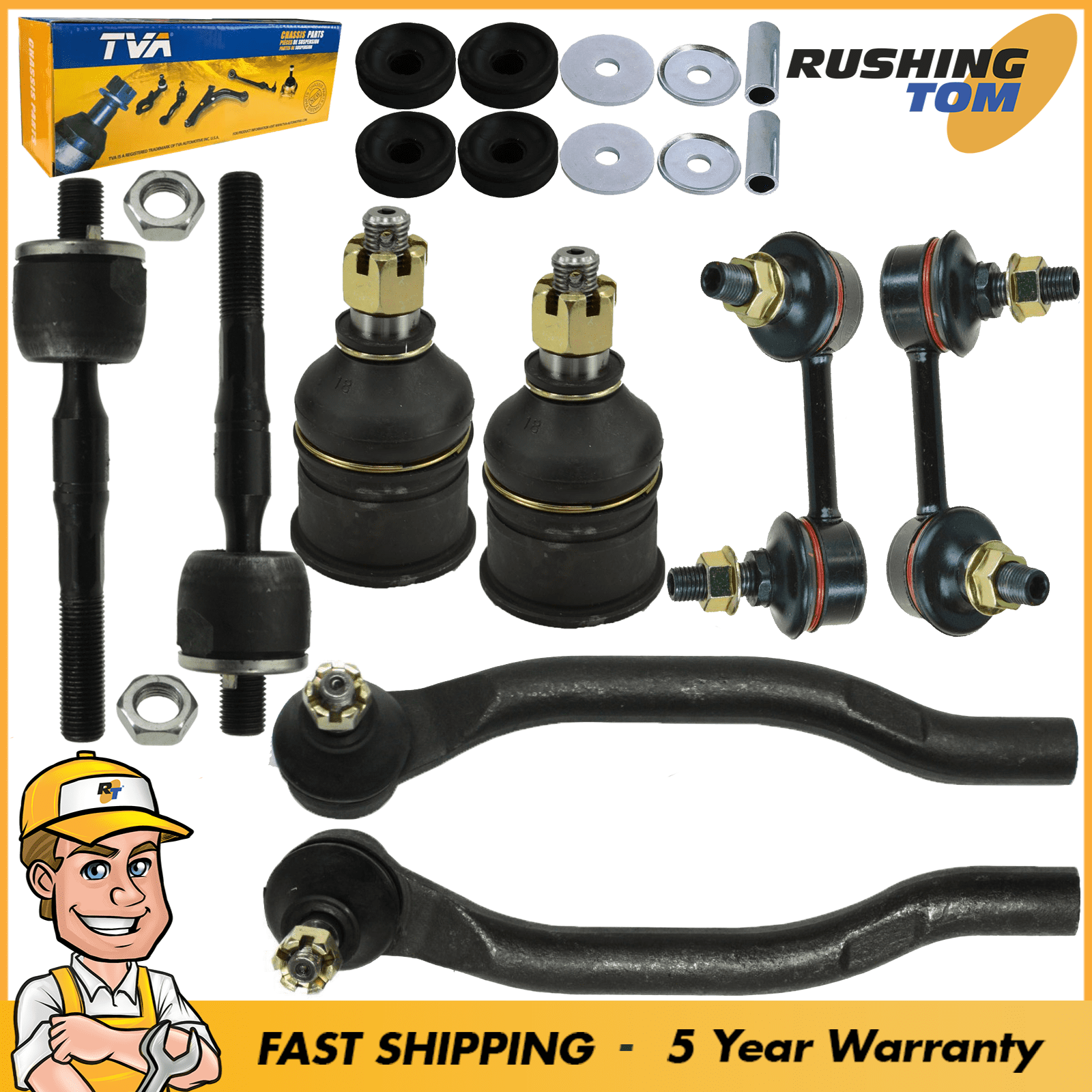 10Pc Chassis Suspension Kit fits 19982002 Honda Accord