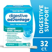 Digestive Advantage Intensive Bowel Support Probiotics For Women And Men, Digestive Enzymes For Gut Health, 32 Capsules