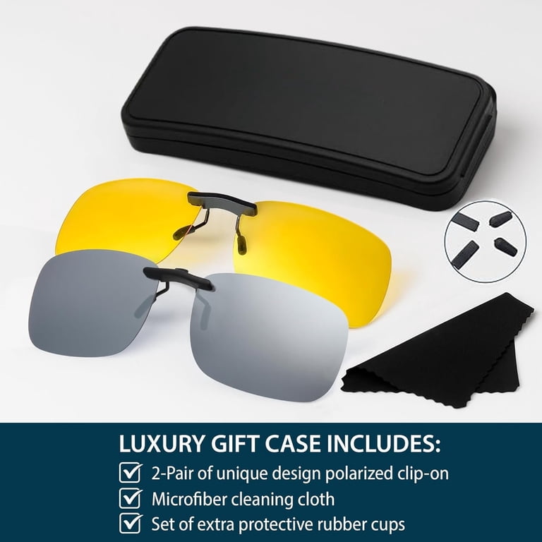 Clip Night Vision, Driving Sunglasses UV 400 Blocker To Wear 