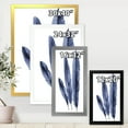thumbnail image 4 of Designart 'Navy Blue Tropical Banana Leaves On White' Tropical Framed Art Print, 4 of 4