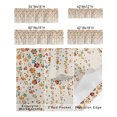 thumbnail image 3 of Kitchen Cafe Valance Curtain for Small Windows,Farm Orange Teal Weeping Floral Vines Rod Pocket Short Valances Autumn Flowers on Linen Window Treatment Panel for Living Room/Bedroom/Bathroom,54x18in, 3 of 9