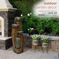 thumbnail image 5 of Alpine Corporation 40" Tall Cascading Rustic Bowls Fountain with LED Lights Yard Decoration, 5 of 12