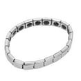 thumbnail image 3 of Pulsera de acero de titanio unisex de estilo simple, brazalete de joyería para energía saludable (plata), 3 of 5