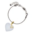 thumbnail image 2 of Delight Jewelry Acrylic Large Imitation Pearl Heart - Gold-tone Rope Charm Bead Dangle with Mini 2025, 2 of 4
