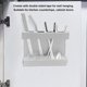 thumbnail image 5 of Soporte De Paja De Montaje En La Pared, Organizador Acrílico Con 4 Compartimentos, Drenaje Inferior Para Cocina, Mesa, Puerta Del Gabinete, 5 of 7