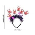 thumbnail image 3 of Xihbxyly Diadema para Fiesta de Halloween, Accesorio para Disfraz Festivo, Diseño Multicolor, Material Abs Cómodo, Ajuste Ajustable, Ideal para Eventos de Terror, Fiestas de Cosplay, Tamaño 28 X 27 C, 3 of 6