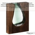 thumbnail image 4 of 10-Inch Wood and Glass Inlay Vase - Merging the Natural Warmth and Texture of Wood with the Elegance and Color of Glass, Perfect for Enhancing Home Decor, Office Desk, Kitchen Table or Living Room, 4 of 7