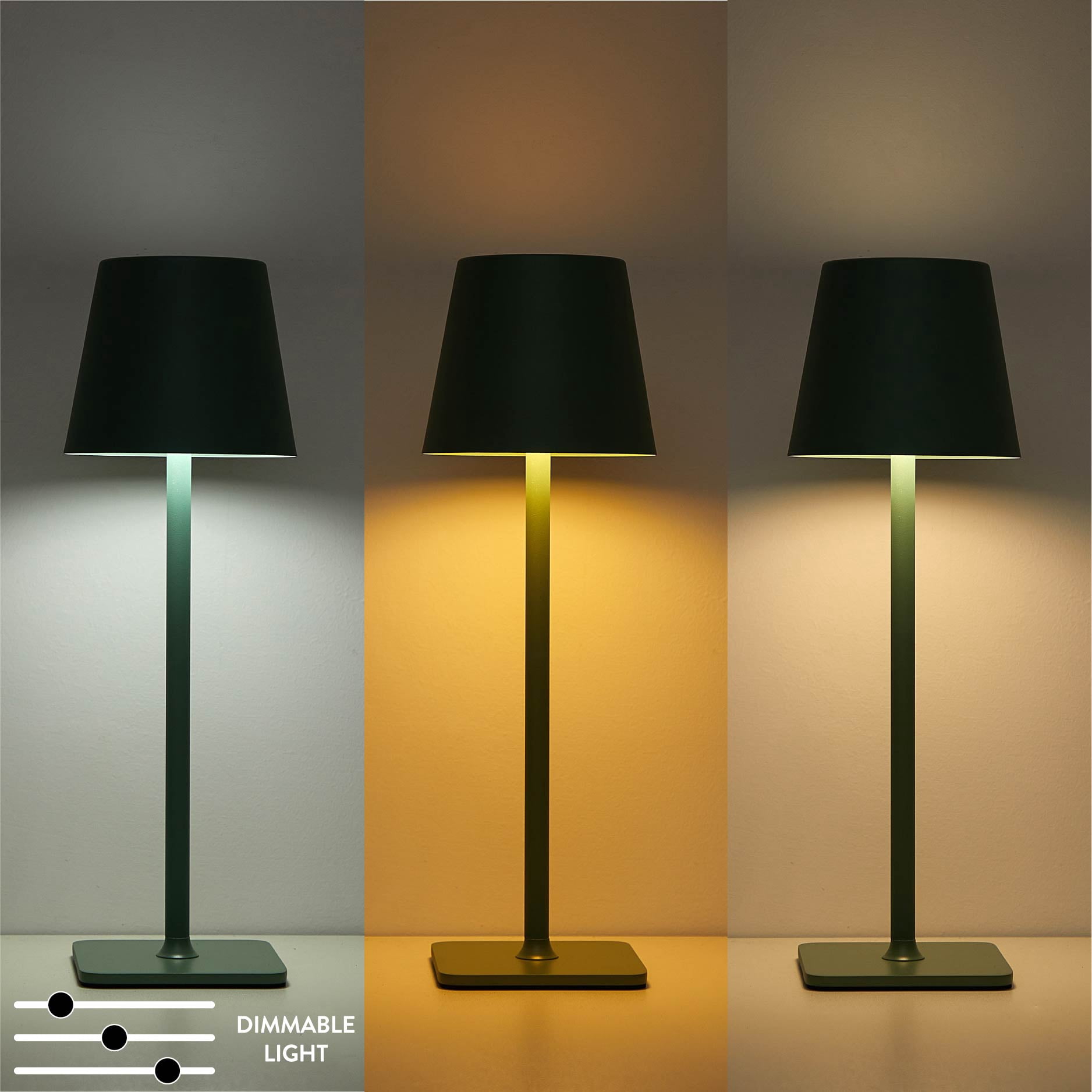 Mainstays Rechargeable 13" Table Lamp, Sage Green