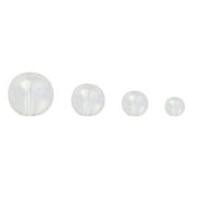 Cousin DIY Clear Round Glass Bead Strand in Multiple Sizes, 7.5 inch, 4 Strands, 120 Pieces