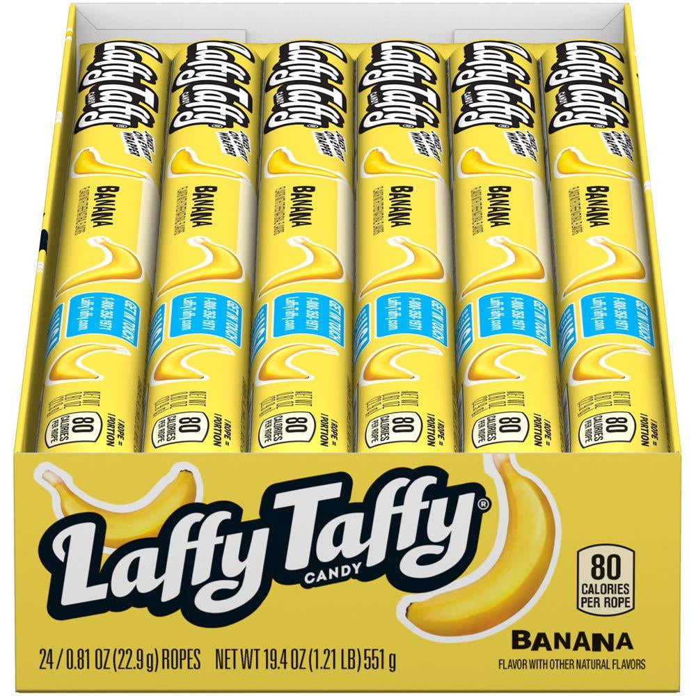 Laffy Taffy Rope, Banana, 0.81 Ounce, Pack of 24