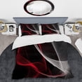 thumbnail image 2 of Designart "Red Echoes Contemplative Abstraction I" Ensemble de Literie Moderne Vagues - Ensemble de Lit Abstrait Vagues Modernes Rouges avec 2 Taies d'Oreiller, 2 of 6