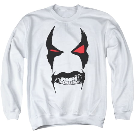 JLA Justice League Lobo Face Adult Crewneck Sweatshirt White