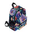 thumbnail image 2 of FORMRS Kids School Backpack with Front Zippered Pocket 12" Student Travel Daypack, Puprle Ethereal Floral Harmony, 2 of 6