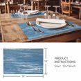 thumbnail image 3 of Placemats Set of 4, Vintage Blue Woven Placemat, Linen Place Mats for Kitchen/Dining Tables, Modern Abstract Art Ombre Washable Table Mats for Party, 3 of 8
