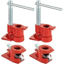 1/2" Pipe Clamp Set, Woodworking Cast Iron Clamp, 2PCS Heavy Duty Cast Iron Pipe Clamps for Metalworking, Woodworking and Frame Assembly