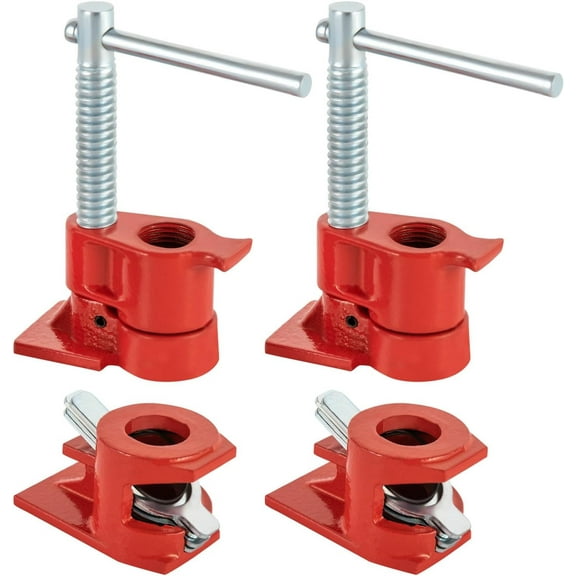 1/2" Pipe Clamp Set, Woodworking Cast Iron Clamp, 2PCS Heavy Duty Cast Iron Pipe Clamps for Metalworking, Woodworking and Frame Assembly