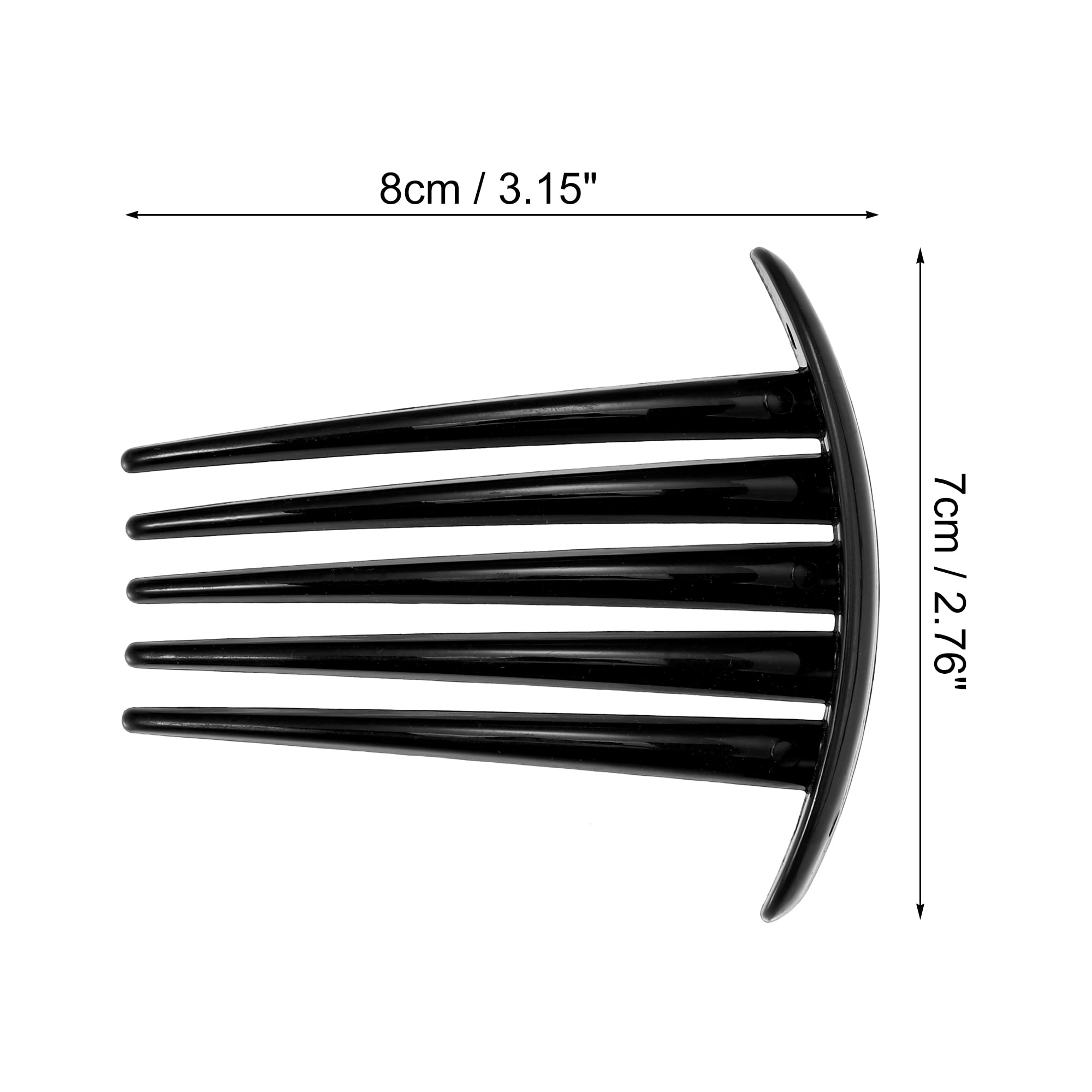 Unique Bargains 2 Pcs Small Side Combs Teeth Hair Combs Hair Clip Comb 3" Black