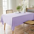 thumbnail image 2 of Textured Linen Tablecloth Rectangle 60x84 Water Resistant Spill-Proof Wipeable Purple Table Cloth Wrinkle Free Fabric Dining Table Cover for Birthday Wedding Easter Spring Party, 2 of 6