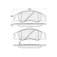 thumbnail image 2 of Centric Parts 106.10740 106 Series Posi Quiet Semi Metallic Brake Pad, 2 of 4