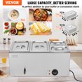 thumbnail image 2 of VEVOR Commercial Electric Food Warmer 4-Pan Countertop Buffet 16.4QT Bain Marie, 2 of 9
