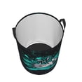 thumbnail image 3 of Geometry Dash Large Laundry Hamper Collapsible Laundry Basket With Handles, Tall Storage Basket For Blanket, Toys, Dirty Clothes In Living Room, Bedroom, Bathroom, Nursery, 3 of 7