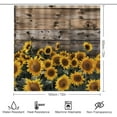 thumbnail image 2 of 4Pcs Rustic Farmhouse Shower Curtain Set with Rugs, Toilet Lid Cover and Bath Mat, Yellow Sunflower Rustic Floral Bathroom Curtains Decor Shower Curtains, 72" x 72", 2 of 8