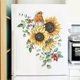 thumbnail image 5 of Sunflower Bird Calcomanías de pared de pájaros de girasol, pegatinas de pared de flores de colibrí para jardín, dormitorio, sala de estar, TV, arte de pared, decoración de refrige, 5 of 5