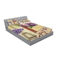 thumbnail image 2 of Ambesonne Colorful Fitted Sheet & Pillow Sham Set, French Landmarks Tower, Queen, Multicolor, 2 of 2