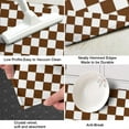 thumbnail image 3 of Brown and White Checkerboard Pattern Kitchen Rug Mat,Kitchen Runner Rugs Non Skid Washable,Decorative Kitchen Floor Mats for Kitchen,Sink,Laundry,17"X47", 3 of 5