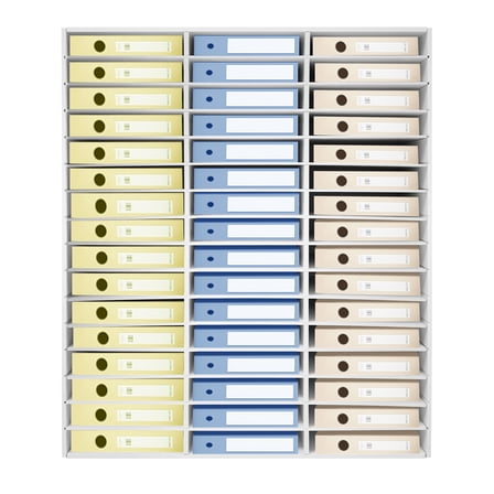 TFCFL 48 Compartments Mail Sorter Literature Organizer Shelf Office Files Papers Storage Holder White