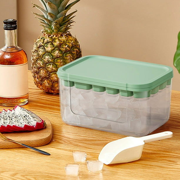 Bandeja de Silicona con Tapa - Máquina de Hielo a Prueba de Fugas de 22 Celdas para Uso En El Hogar, La Escuela y La Oficina - Apto para Uso Alimentario, Sin Bpa, Sin Olores